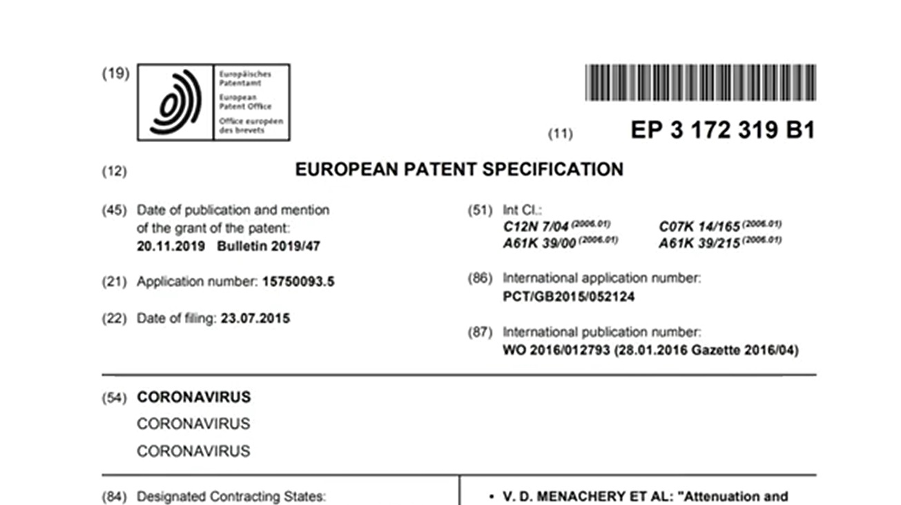 Coronavirus : attention aux "fake news" Patente